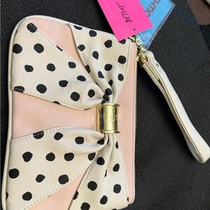 Betsey Johnson 9” clutch.